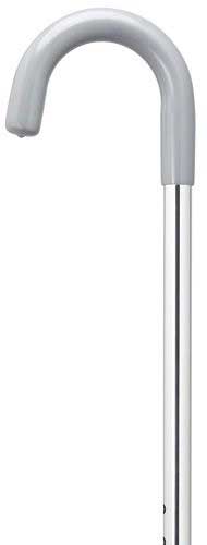 Crook Handle Hospital Cane Silver
